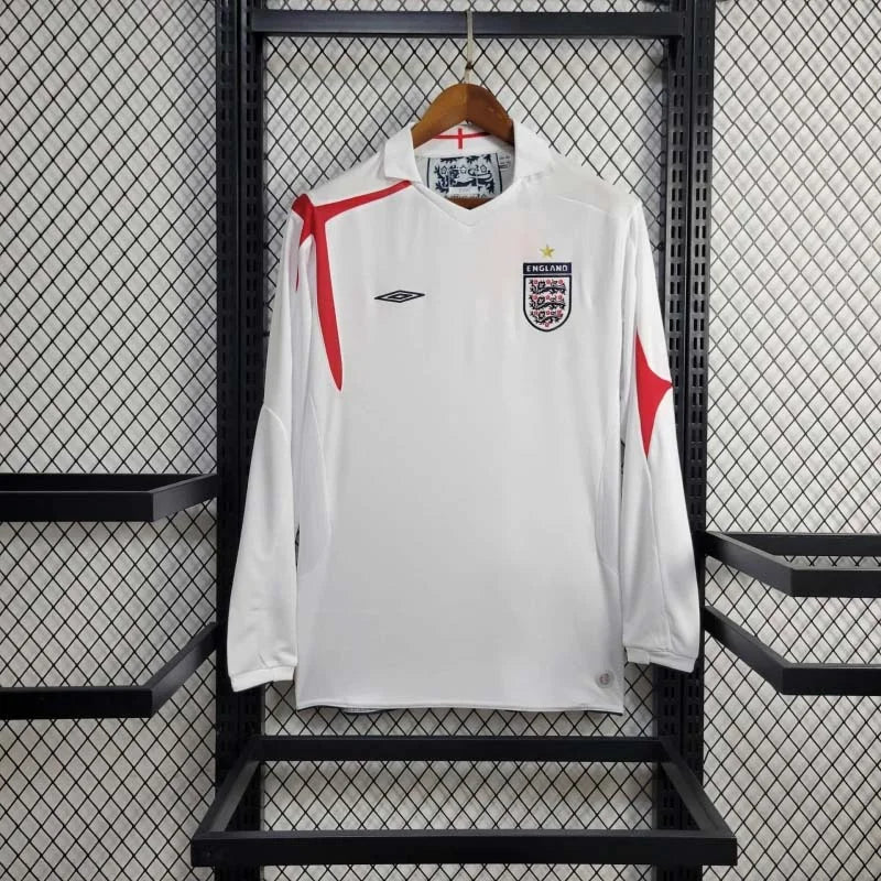 2006 Retro England Home Jersey Long Sleeve | Football Jersey Central