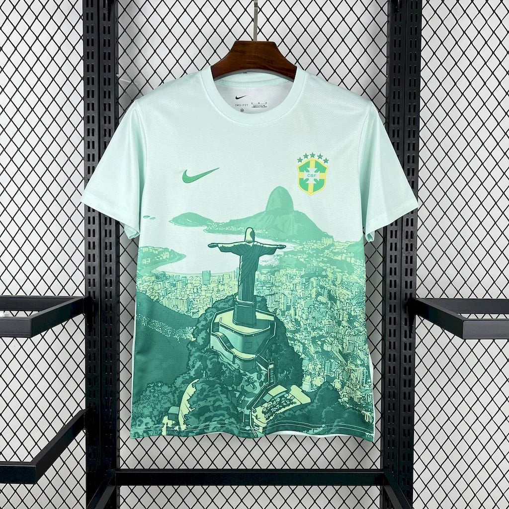25/26 Brazil "The Redeemer" Green Special Edition Jersey | Football Jersey Central