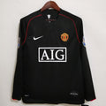 07-08 Manchester United Away Long Sleeve Retro Jersey | Football Jersey Central