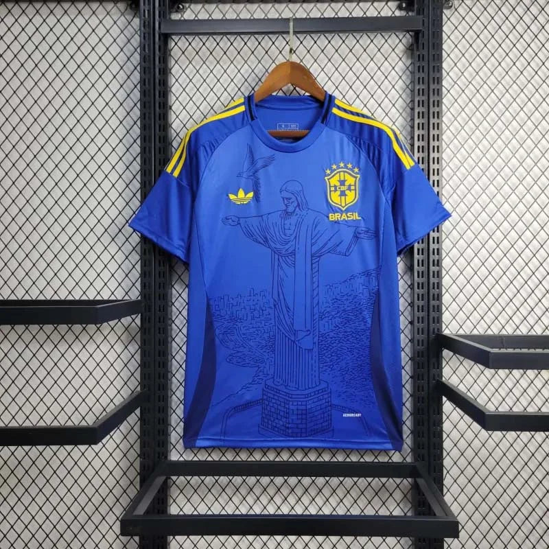 Brazil "The Redeemer" Blue Limited Jersey | Football Jersey Central